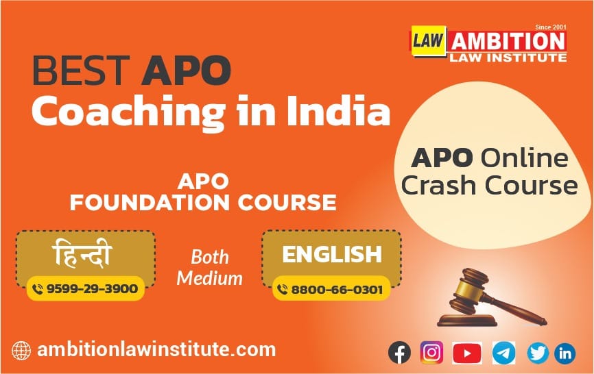 Best APO Coaching in India