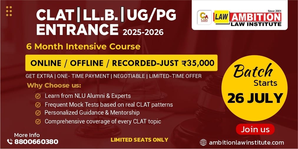 CLAT LL.B. Exam preparation 2025-26