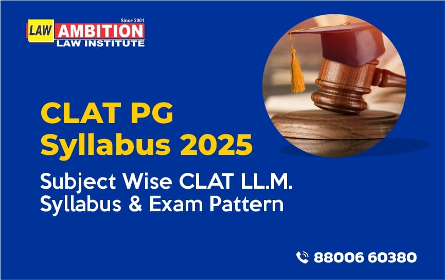 CLAT PG Syllabus 2025-26